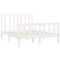 vidaXL Bed Frame without Mattress White 160x200 cm Solid Wood