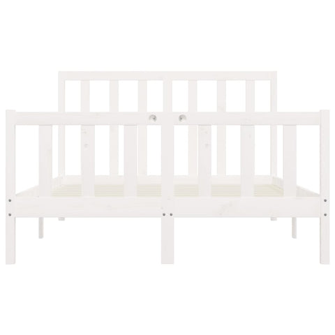 vidaXL Bed Frame without Mattress White 160x200 cm Solid Wood