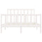 vidaXL Bed Frame without Mattress White 160x200 cm Solid Wood