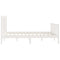 vidaXL Bed Frame without Mattress White 160x200 cm Solid Wood