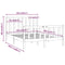 vidaXL Bed Frame without Mattress White 160x200 cm Solid Wood