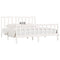vidaXL Bed Frame without Mattress White 200x200 cm Solid Wood