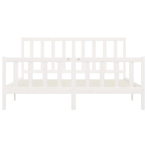 vidaXL Bed Frame without Mattress White 200x200 cm Solid Wood