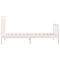 vidaXL Bed Frame without Mattress White Solid Wood Pine 100x200 cm