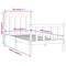 vidaXL Bed Frame without Mattress White Solid Wood Pine 100x200 cm