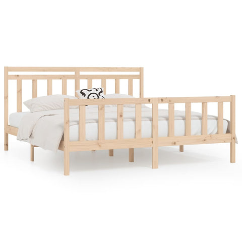 vidaXL Bed Frame Solid Wood Pine 200x200 cm