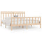 vidaXL Bed Frame Solid Wood Pine 200x200 cm