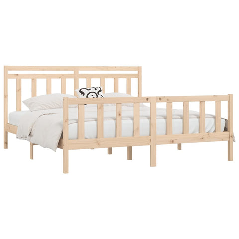 vidaXL Bed Frame Solid Wood Pine 200x200 cm