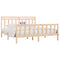 vidaXL Bed Frame Solid Wood Pine 200x200 cm