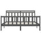vidaXL Bed Frame without Mattress Grey Solid Wood Pine 200x200 cm