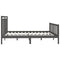 vidaXL Bed Frame without Mattress Grey Solid Wood Pine 200x200 cm