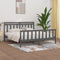vidaXL Bed Frame without Mattress Grey Solid Wood Pine 200x200 cm