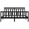 vidaXL Bed Frame without Mattress Black Solid Wood Pine 200x200 cm