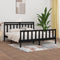 vidaXL Bed Frame without Mattress Black Solid Wood Pine 200x200 cm