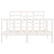 vidaXL Bed Frame without Mattress White 120x200 cm Solid Wood Pine