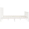 vidaXL Bed Frame without Mattress White 120x200 cm Solid Wood Pine