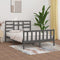 vidaXL Bed Frame without Mattress Grey 150x200 cm King Size Solid Wood