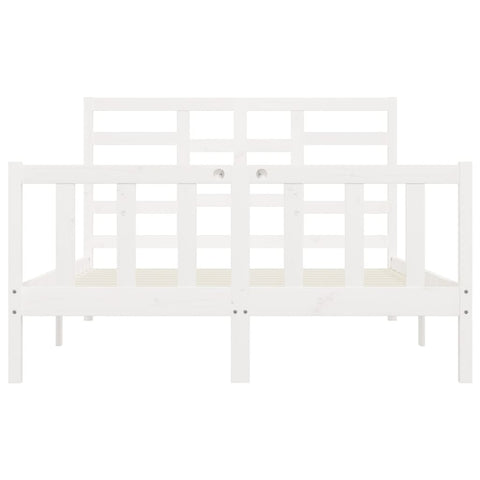 vidaXL Bed Frame without Mattress White 160x200 cm Solid Wood Pine