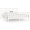 vidaXL Bed Frame without Mattress White 200x200 cm Solid Wood Pine