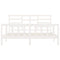 vidaXL Bed Frame without Mattress White 200x200 cm Solid Wood Pine