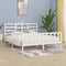 vidaXL Bed Frame without Mattress White 200x200 cm Solid Wood Pine