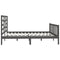 vidaXL Bed Frame without Mattress Grey 200x200 cm Solid Wood Pine