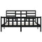 vidaXL Bed Frame without Mattress Black 200x200 cm Solid Wood Pine