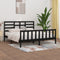 vidaXL Bed Frame without Mattress Black 200x200 cm Solid Wood Pine