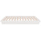 819903 vidaXL Bed Frame without Mattress White Solid Wood 120x200 cm
