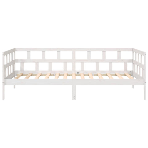 vidaXL Day Bed without Mattress White Solid Wood Pine 90x190 cm Single