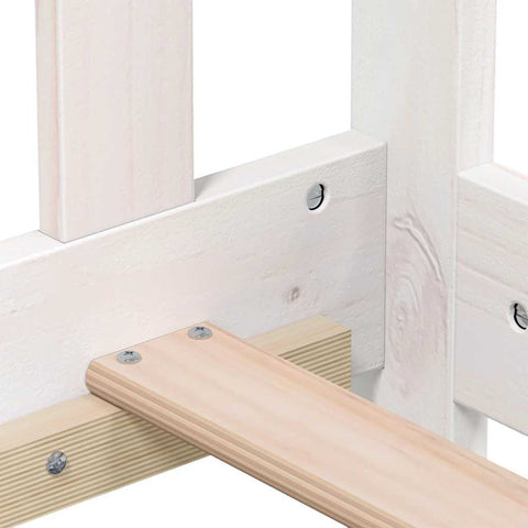 vidaXL Day Bed without Mattress White Solid Wood Pine 90x190 cm Single