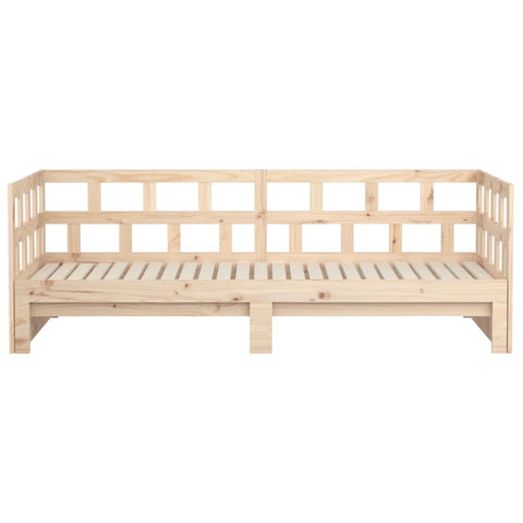 vidaXL Pull-out Day Bed without Mattress Solid Wood Pine 2x(90x200) cm