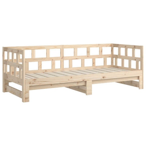 vidaXL Pull-out Day Bed without Mattress Solid Wood Pine 2x(90x200) cm