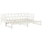 vidaXL Pull-out Day Bed without Mattress White 2x(90x200) cm