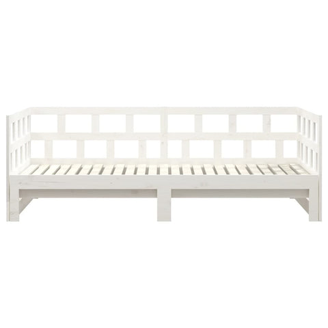 vidaXL Pull-out Day Bed without Mattress White 2x(90x200) cm