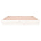 vidaXL LED Bed Frame without Mattress White Super King Solid Wood