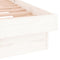 vidaXL LED Bed Frame without Mattress White Single Solid Wood