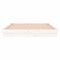 vidaXL LED Bed Frame without Mattress White 140x190 cm Solid Wood