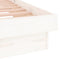 vidaXL LED Bed Frame without Mattress White 140x190 cm Solid Wood