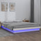 vidaXL LED Bed Frame without Mattress White 140x190 cm Solid Wood