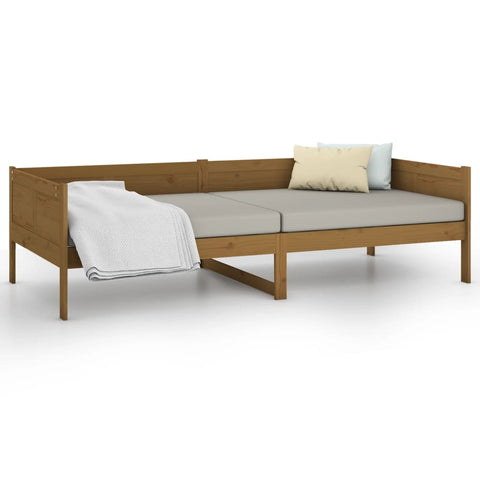 vidaXL Day Bed without Mattress Honey Brown Solid Wood Pine 90x190 cm Single