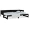 vidaXL Pull-out Day Bed without Mattress Black 2x(90x200) cm