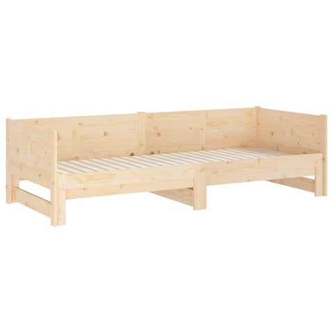 vidaXL Pull-out Day Bed without Mattress Solid Wood Pine 2x(80x200) cm