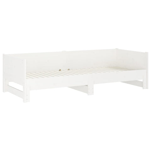 vidaXL Pull-out Day Bed without Mattress White 2x(80x200) cm