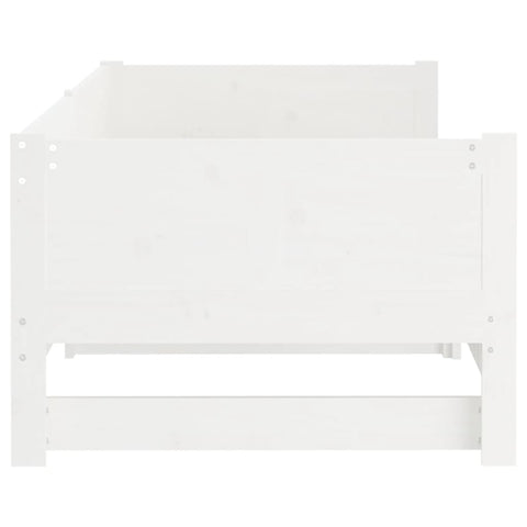vidaXL Pull-out Day Bed without Mattress White 2x(80x200) cm