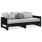 vidaXL Pull-out Day Bed without Mattress Black 2x(90x190) cm