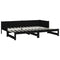 vidaXL Pull-out Day Bed without Mattress Black 2x(90x190) cm