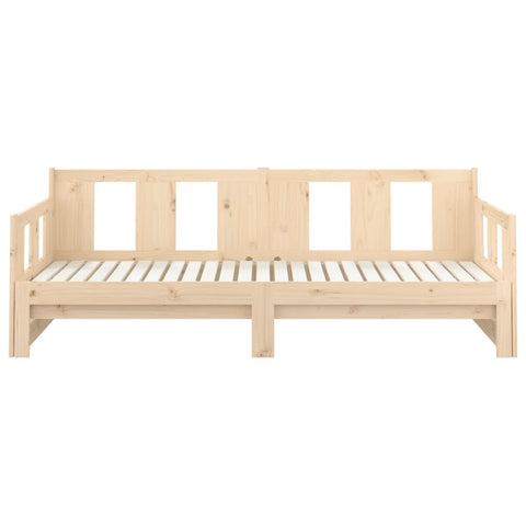 vidaXL Pull-out Day Bed without Mattress Solid Wood Pine 2x(90x200) cm