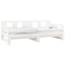 vidaXL Pull-out Day Bed without Mattress White Solid Wood Pine 2x cm