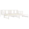 vidaXL Pull-out Day Bed without Mattress White Solid Wood Pine 2x cm